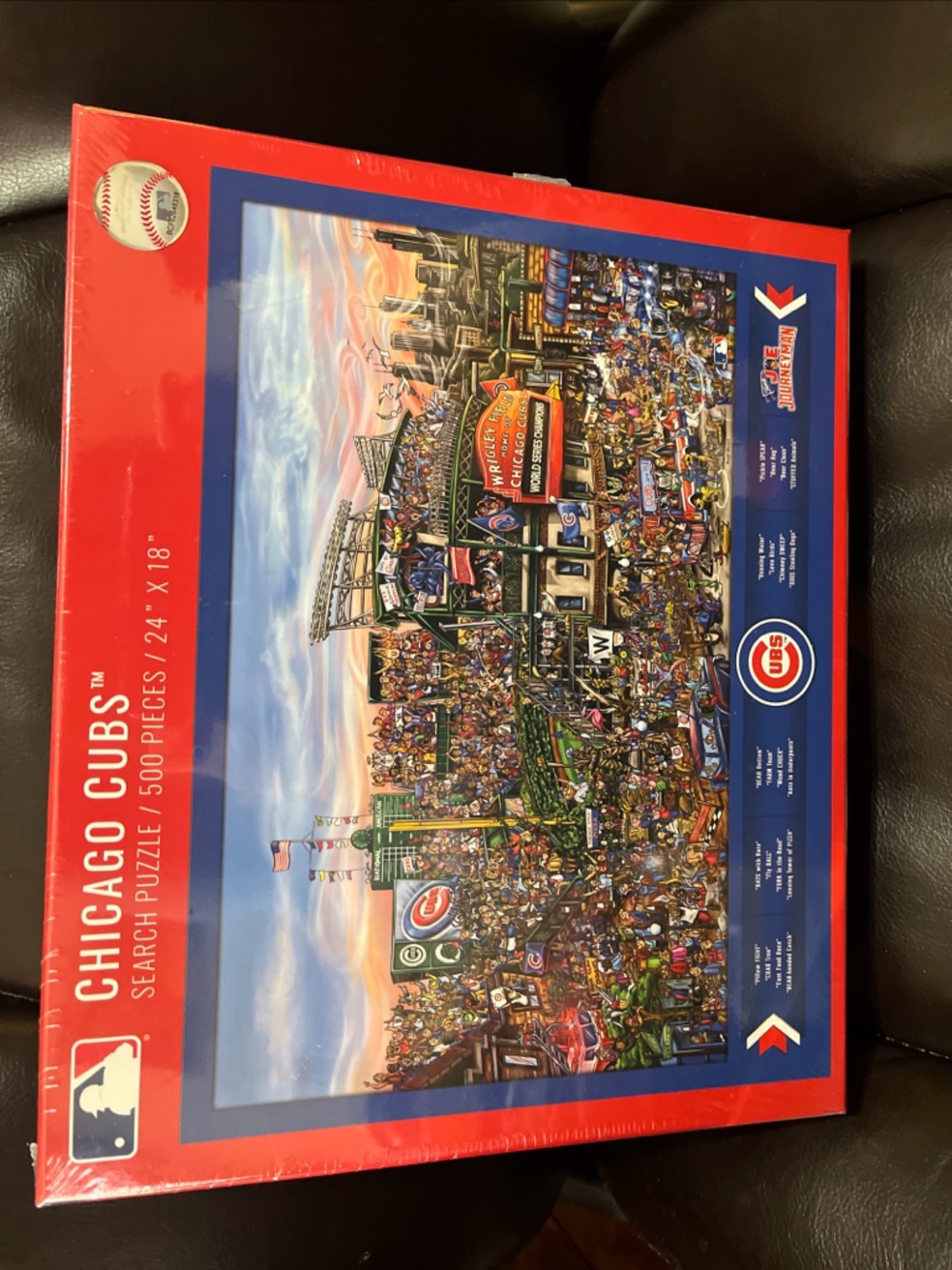 500-Piece Search Puzzle - Official MLB Team Puzzle (Red, Blue)